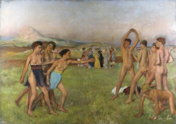 Jóvenes espartanos entrenando en la lucha – Edgar Degas Edgar Degas 2025-05-16