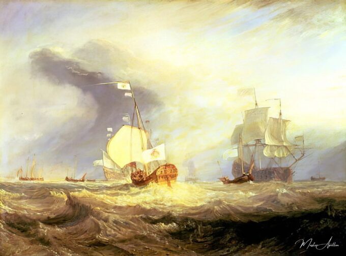 La barca del almirante von Trump en la entrada del Texel en 1645 – William Turner William Turner 2025-05-20