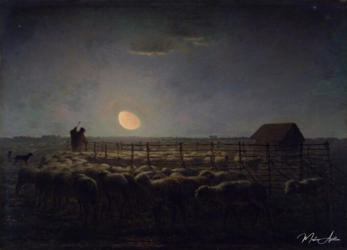 La cabaña de pastores, la luz de la luna – Jean-François Millet Jean-François Millet 2025-03-24