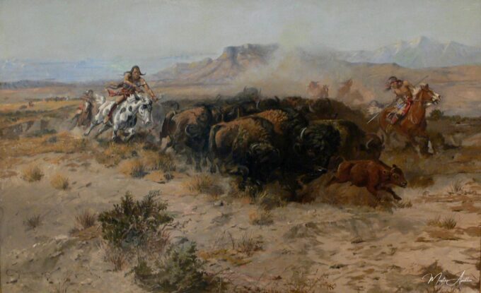 La caza del bisonte [n°26] – Charles Marion Russell Charles Marion Russell 2025-05-02