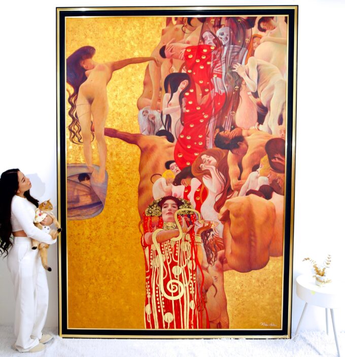 La Medicina – Una Obra Reimaginada de Gustav Klimt por Master Apollon | 180 x 270 cm Pintura Original en Venta 2025-03-13