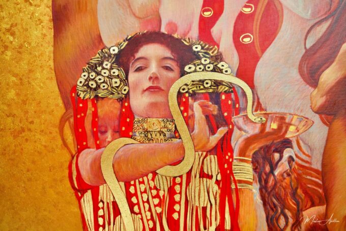 La Medicina – Una Obra Reimaginada de Gustav Klimt por Master Apollon | 180 x 270 cm Pintura Original en Venta 2025-03-15 13