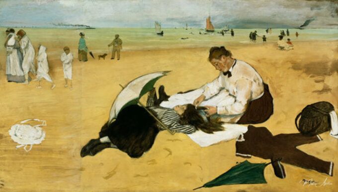 La pequeña niña en la playa de mar – Edgar Degas Edgar Degas 2025-05-29
