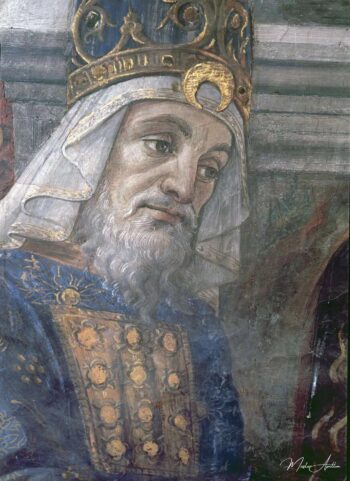 La purificación del leproso y la tentación de Cristo, en la capilla Sixtina: detalle de la cabeza – Sandro Botticelli Sandro Botticelli 2025-05-22