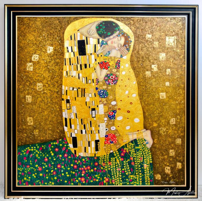 El Beso Reimaginado por Master Apollon | 200 x 200 cm Pintura Original en Venta 2025-03-15 23