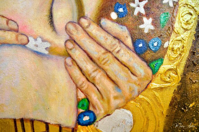 El Beso Reimaginado por Master Apollon | 200 x 200 cm Pintura Original en Venta 2025-03-15 11