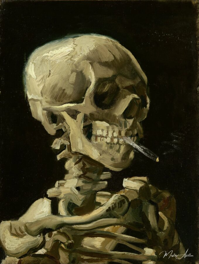 El cráneo de un esqueleto con un cigarrillo encendido – Van Gogh Vincent Van Gogh 2025-05-19