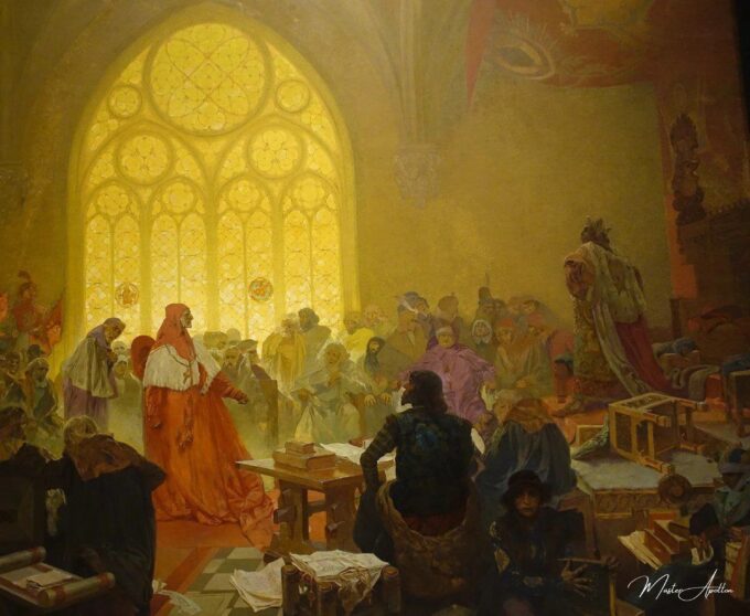 El rey husita Jirí de Poděbrady – Mucha Alfons Mucha 2025-03-15