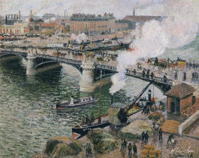 El Puente Boieldieu en Ruan, tiempo húmedo – Camille Pissarro Camille Pissarro 2025-03-14