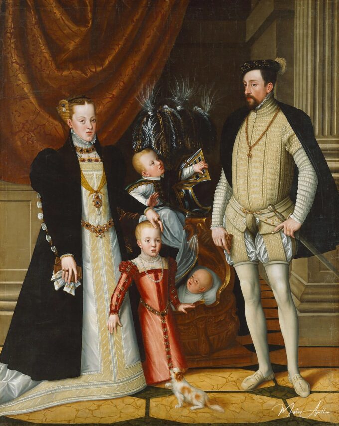 El emperador romano Maximiliano II de Austria y su esposa la infanta María de España con sus hijos – Arcimboldo Giuseppe Arcimboldo 2025-05-14