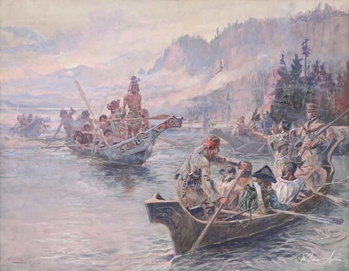 Lewis y Clark en el Bajo Columbia – Charles Marion Russell Charles Marion Russell 2025-05-02