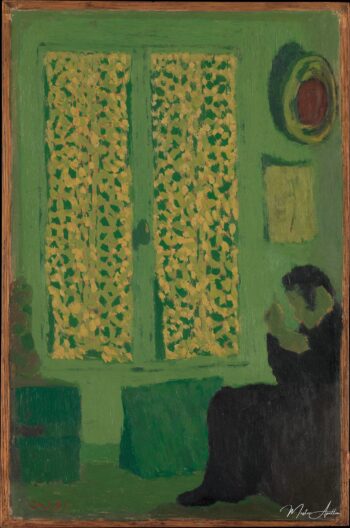 El interior verde (personaje sentado cerca de una ventana con cortina) – Édouard Vuillard Édouard Vuillard 2025-05-20