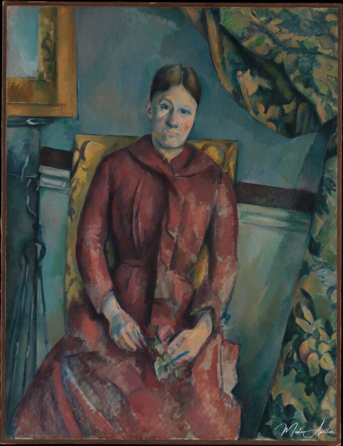 Madame Cézanne (Hortense Fiquet, 1850–1922) en un vestido rojo – Paul Cézanne Paul Cézanne 2025-05-10