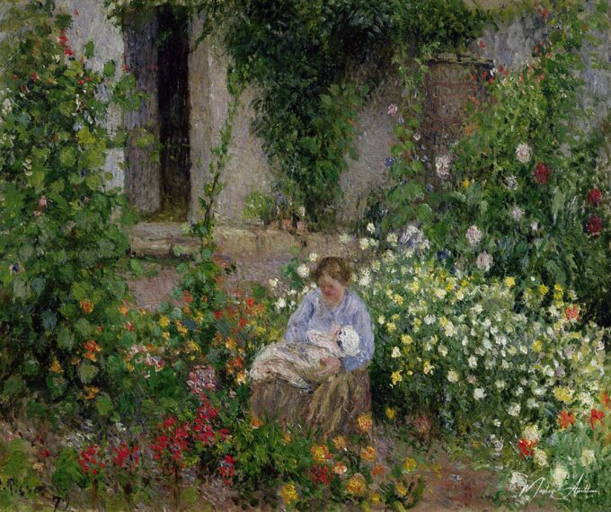 Madre e hijo en las flores – Camille Pissarro Camille Pissarro 2025-05-08