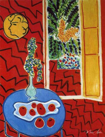 Naturaleza muerta interior roja sobre una mesa azul – Matisse Henri Matisse 2025-05-19