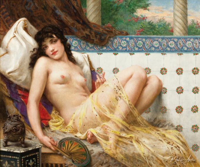 Odalisca con un abanico – Guillaume Seignac Guillaume Seignac 2025-05-03
