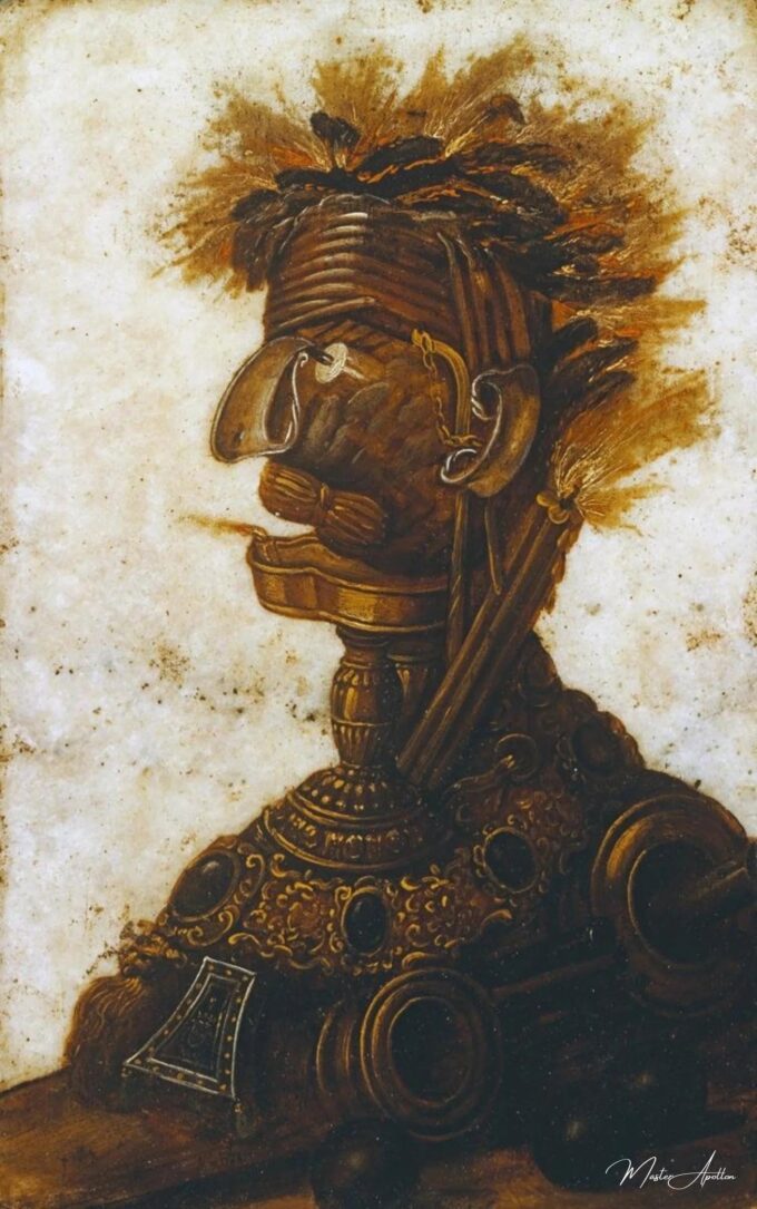 ObraCabezas antropomorfas que representan uno de los cuatro elementos – el fuego – Arcimboldo Giuseppe Arcimboldo 2025-05-14