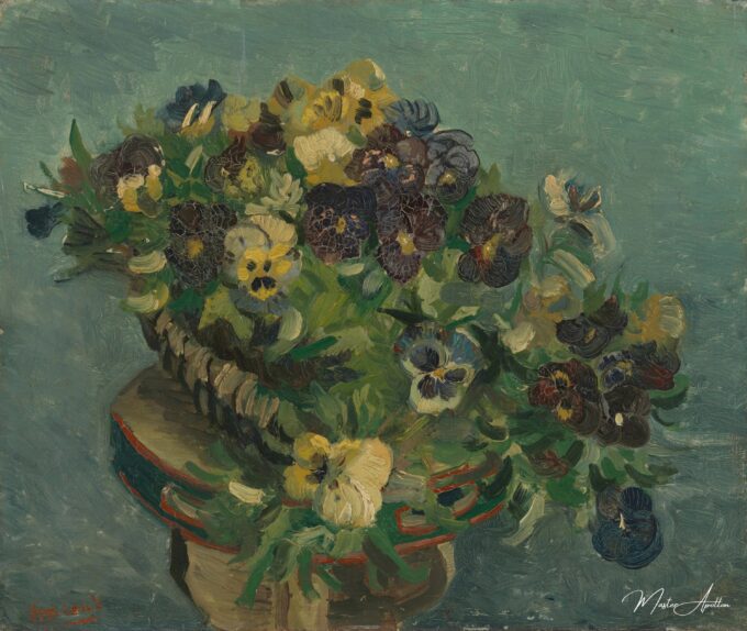 Panier de pensamientos sobre una pequeña mesa – Van Gogh Vincent Van Gogh 2025-05-19