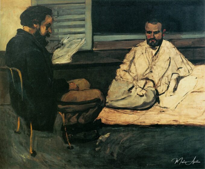 Paul Alexis (1847-1901) leyendo un manuscrito a Emile Zola (1840-1902) 1869-70 – Paul Cézanne Paul Cézanne 2025-05-11