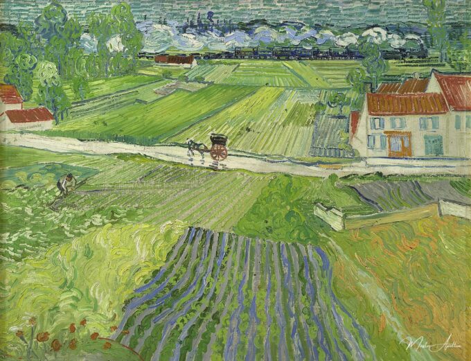 Paisaje con calesa y tren – Van Gogh Vincent Van Gogh 2025-05-19