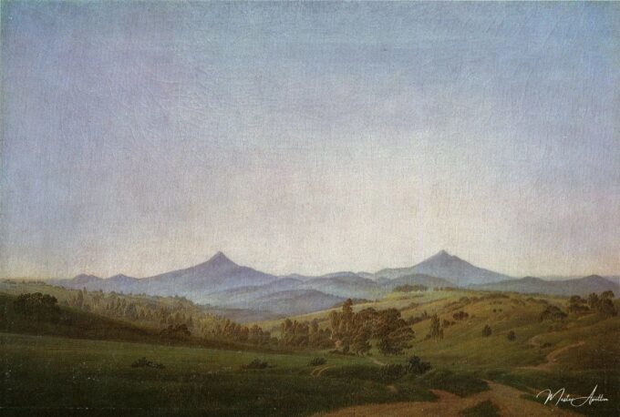 Paisaje de Bohemia con el monte Milleschauer – Caspar David Friedrich Caspar David Friedrich 2025-05-01 2