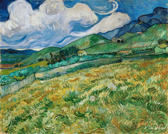 Paisaje de montaña detrás del hospital Saint-Paul – Van Gogh Vincent Van Gogh 2025-05-19