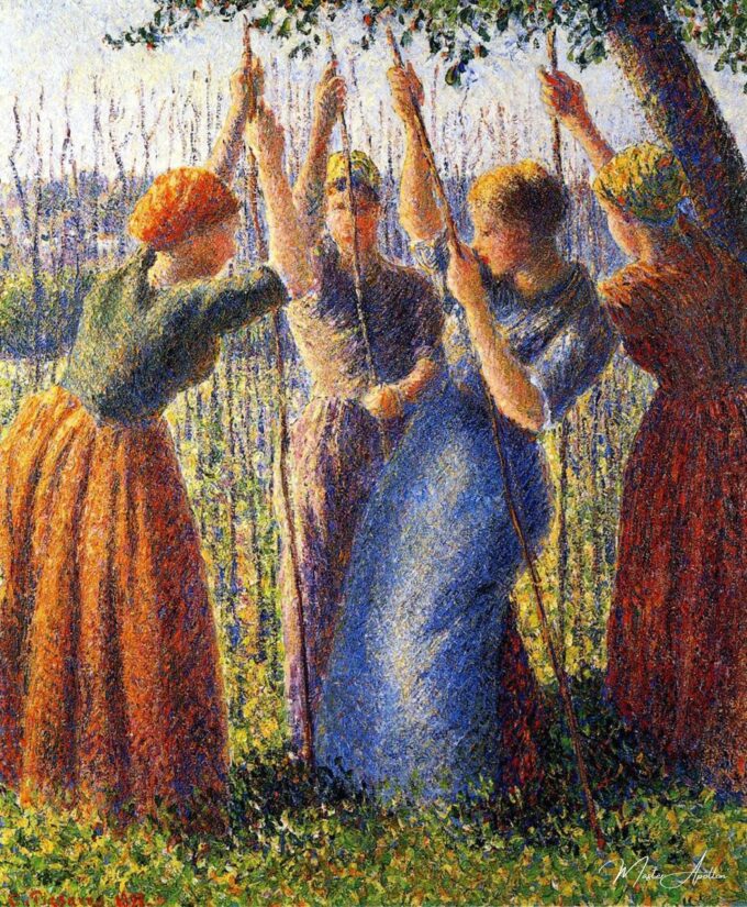 Campesinas plantando estacas – Camille Pissarro Camille Pissarro 2025-03-14