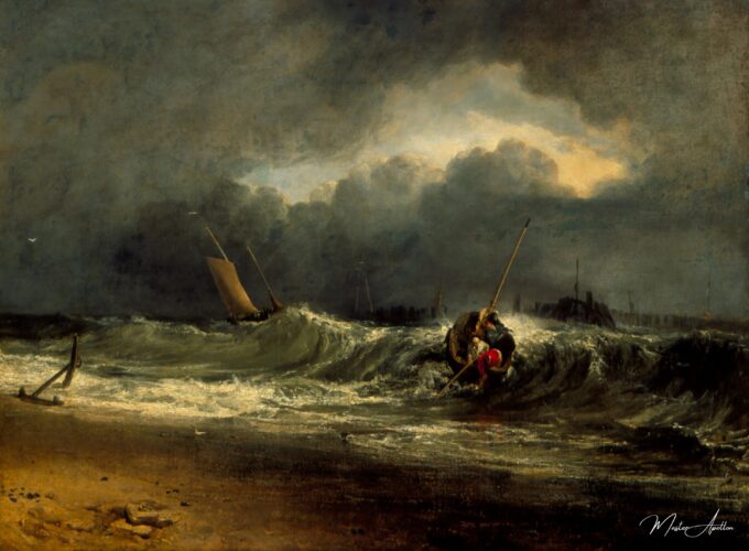 Pescadores en una orilla tranquila en tiempo de tormenta – William Turner William Turner 2025-05-21