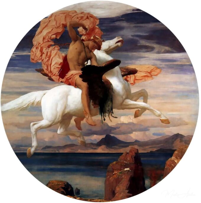 Perseo sobre Pegaso precipitándose en ayuda de Andrómeda – Frederic Leighton Frederic Leighton 2025-05-20