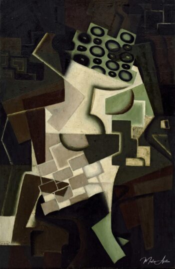 Plato de frutas sobre un mantel a cuadros – Juan Gris Juan Gris 2025-05-16