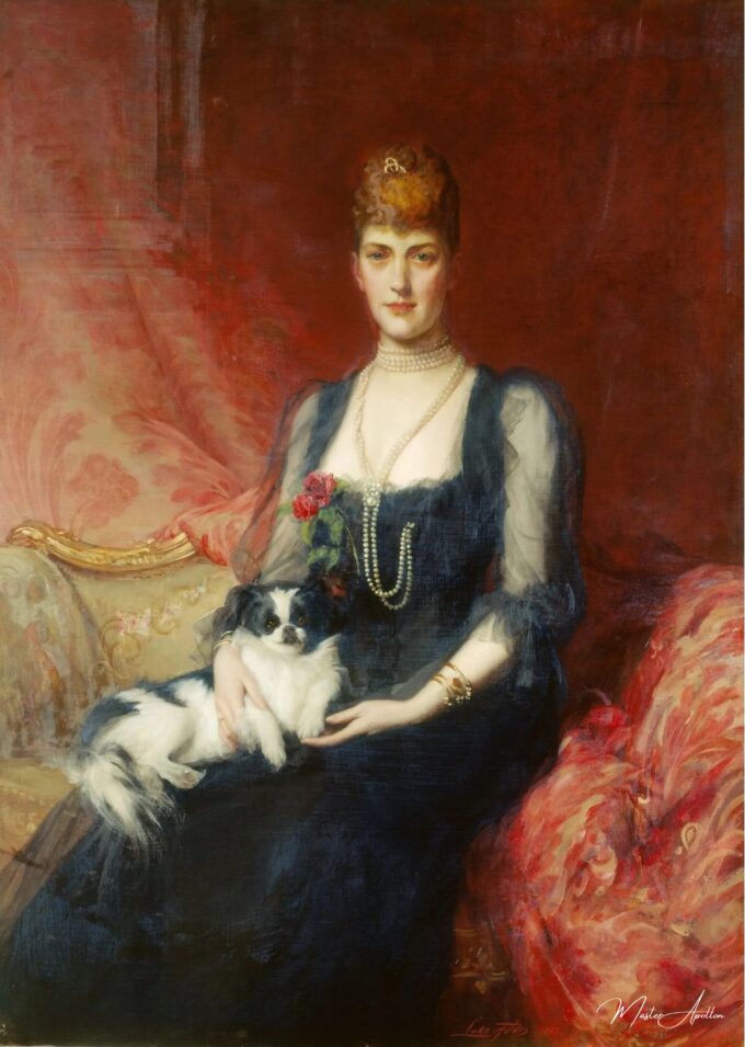Retrato de la reina Alexandra, entonces princesa de Gales, con Facey – Luke Fildes Luke Fildes 2025-05-01