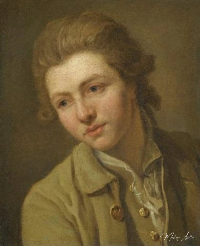Retrato de un joven, de cabeza y hombros, llevando una camisa marrón con cuello abierto – Nicolas Bernard Lépicié Nicolas Bernard Lépicié 2025-05-09