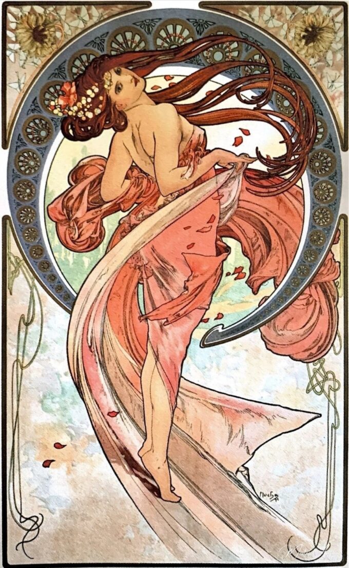 Cuatro artes: La danza – Mucha Alfons Mucha 2025-05-07 2