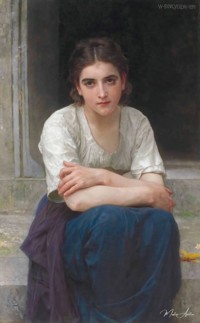 Rêverie en el umbral – William Bouguereau William Bouguereau 2025-05-16