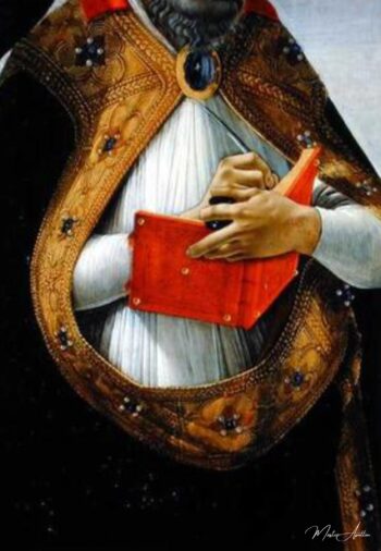 San Agustín, sacado del «Coronación de la Virgen», hacia 1488-90 (tempera sobre panel) (detalle de 44363) – Sandro Botticelli Sandro Botticelli 2025-05-16