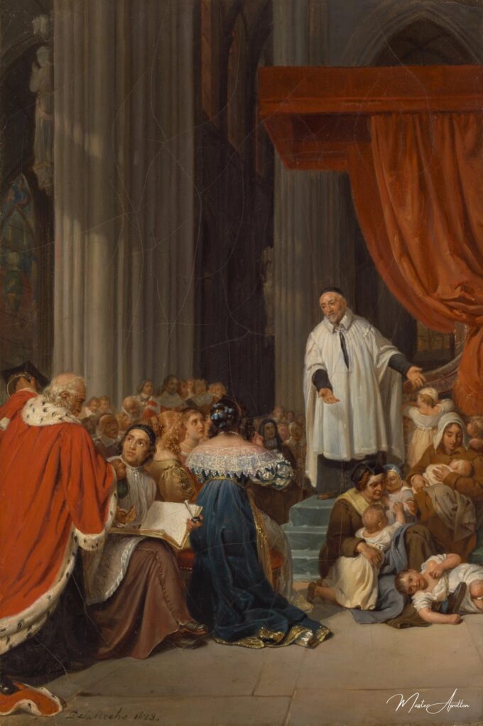 San Vicente de Paúl predicando en la corte de Luis XIII en favor de los niños abandonados – Paul Delaroche Paul Delaroche 2025-05-11 2