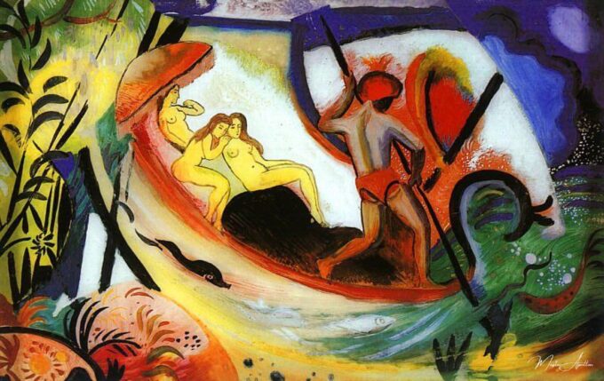 Tres chicas en una barcaza – August Macke August Macke 2025-03-14 2