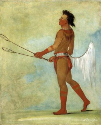 Tul-lock-chísh-ko, Bebe el Jugo de la Piedra, en Vestimenta de Jugador de Pelota (Choctaw) – George Catlin George Catlin 2025-05-14
