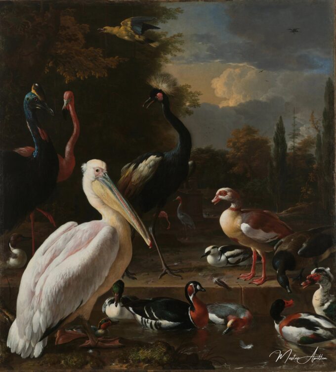 Un pelícano y otros pájaros en un estanque, 1680 – Melchior d’Hondecoeter Melchior d'Hondecoeter 2025-03-23 2