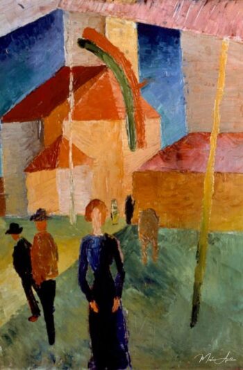 Una iglesia decorada con banderas – August Macke August Macke 2025-05-20