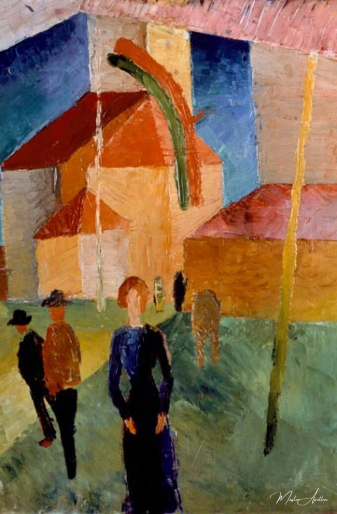 Una iglesia decorada con banderas – August Macke August Macke 2025-03-23 2