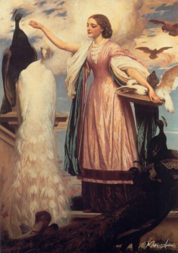 Una niña alimentando pavos reales – Frederic Leighton Frederic Leighton 2025-05-20