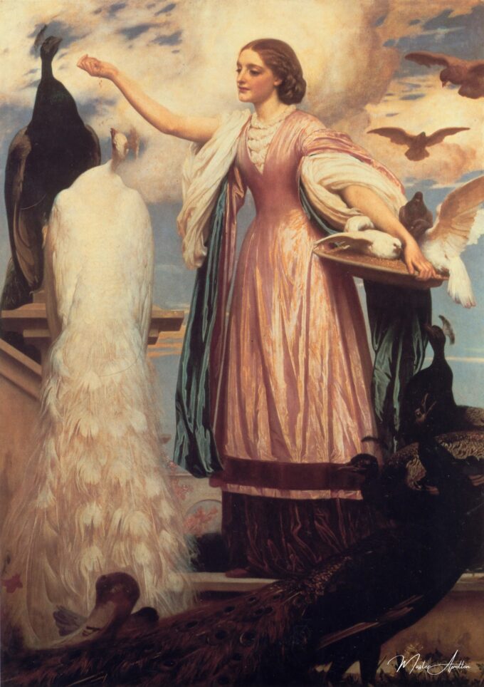 Una niña alimentando pavos reales – Frederic Leighton Frederic Leighton 2025-03-15 2