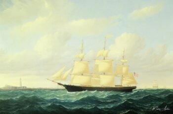 Vaga déferlante del barco Clipper frente al faro de Boston, 1855 – William Bradford William Bradford 2025-05-14